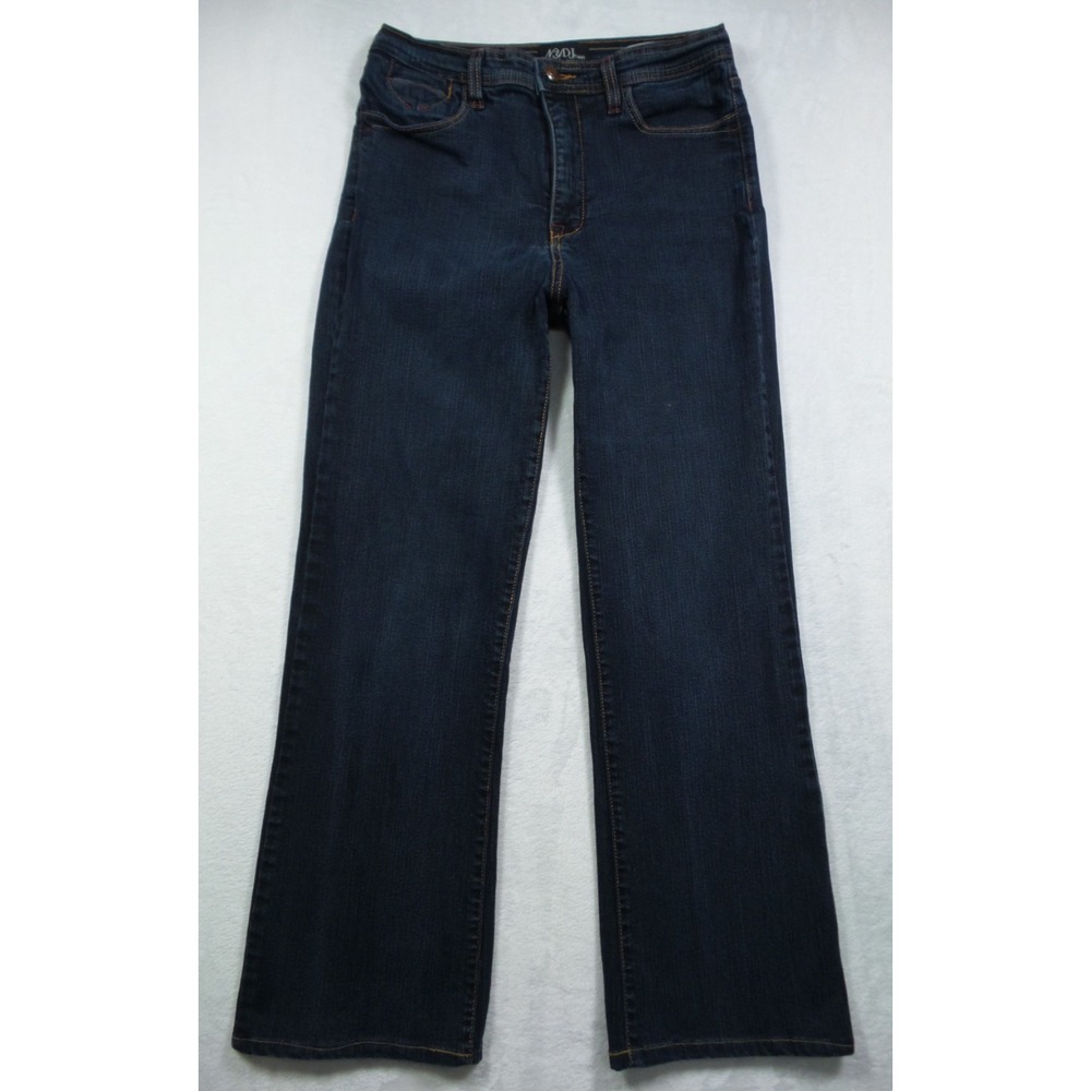 NYDJ Womens Jeans Size 10 Blue Denim Classic Straight Leg High Rise Stretch Dark